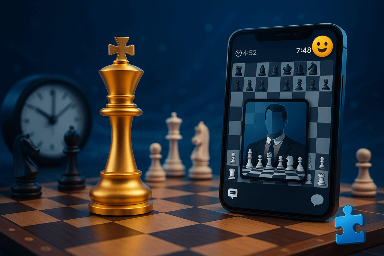 Interactive Chess Puzzles in Timepass Chess App
